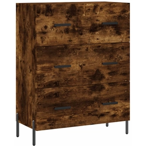 vidaXL Buffet chêne fumé 69,5x34x90 cm bois d'ingénierie pas cher