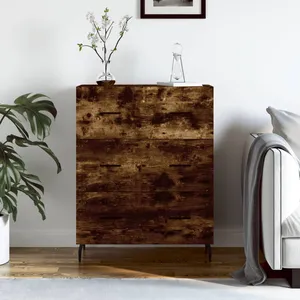 vidaXL Buffet chêne fumé 69,5x34x90 cm bois d'ingénierie pas cher