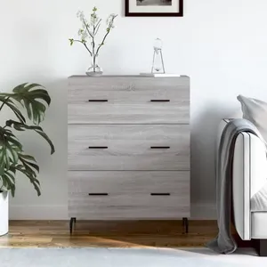 vidaXL Buffet sonoma gris 69,5x34x90 cm bois d'ingénierie pas cher