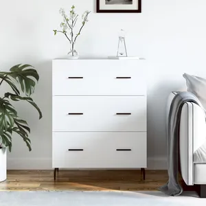 vidaXL Buffet blanc 69,5x34x90 cm bois d'ingénierie pas cher