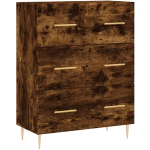 vidaXL Buffet chêne fumé 69,5x34x90 cm bois d'ingénierie pas cher