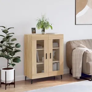 vidaXL Buffet chêne sonoma 69,5x34x90 cm bois d'ingénierie pas cher