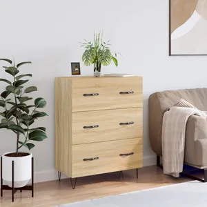 vidaXL Buffet chêne sonoma 69,5x34x90 cm bois d'ingénierie pas cher