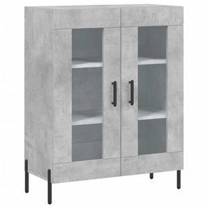 vidaXL Buffet gris béton 69,5x34x90 cm bois d'ingénierie pas cher