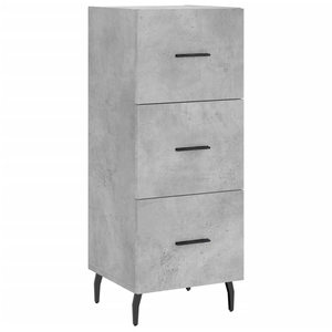 vidaXL Buffet Gris béton 34,5x34x90 cm Bois d'ingénierie pas cher