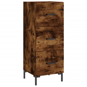 vidaXL Buffet Chêne fumé 34,5x34x90 cm Bois d'ingénierie pas cher