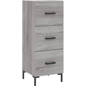 vidaXL Buffet Sonoma gris 34,5x34x90 cm Bois d'ingénierie pas cher