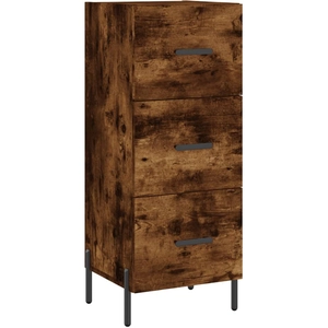 vidaXL Buffet Chêne fumé 34,5x34x90 cm Bois d'ingénierie pas cher