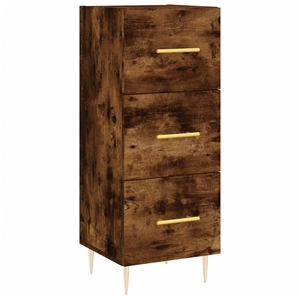 vidaXL Buffet Chêne fumé 34,5x34x90 cm Bois d'ingénierie pas cher