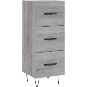 vidaXL Buffet Sonoma gris 34,5x34x90 cm Bois d'ingénierie pas cher