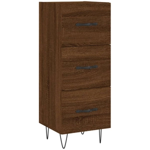 vidaXL Buffet Chêne marron 34,5x34x90 cm Bois d'ingénierie pas cher