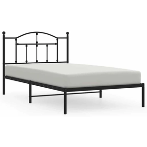 vidaXL Cadre de lit métal avec tête de lit noir 100x200 cm pas cher