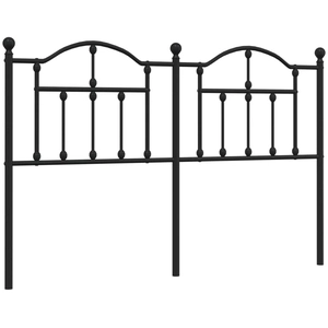 vidaXL Tête de lit métal noir 150 cm pas cher