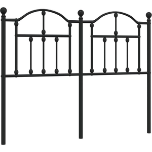 vidaXL Tête de lit métal noir 120 cm pas cher