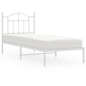 vidaXL Cadre de lit métal avec tête de lit blanc 80x200 cm pas cher
