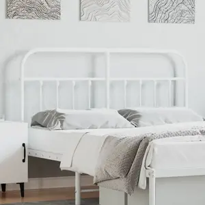 Comparateur de prix : vidaXL Tête de lit métal blanc 140 cm