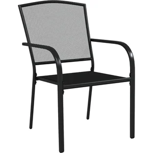 vidaXL Ensemble à manger de jardin 3 pcs anthracite acier pas cher