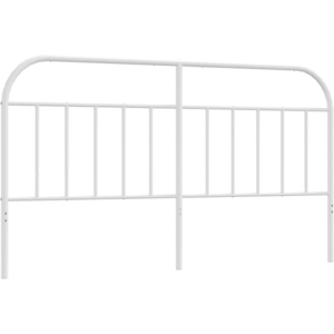 vidaXL Tête de lit métal blanc 180 cm pas cher