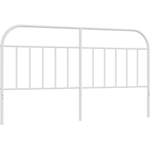 vidaXL Tête de lit métal blanc 193 cm pas cher
