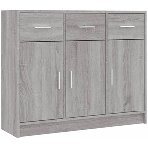 vidaXL Buffet sonoma gris 91x28x75 cm bois d'ingénierie pas cher
