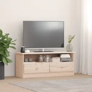 vidaXL Meuble TV avec tiroirs ALTA 100x35x41 cm bois massif de pin pas cher
