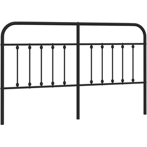 vidaXL Tête de lit métal noir 180 cm pas cher