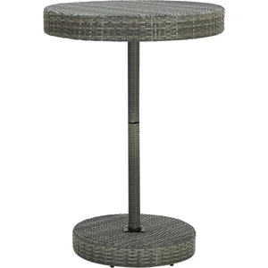 vidaXL Ensemble de bar jardin 5 pcs gris poly rotin/bois massif acacia pas cher