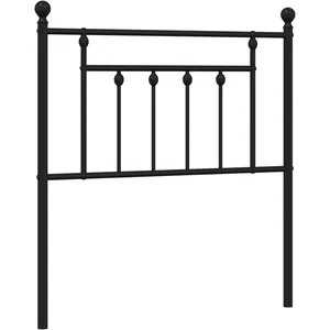 vidaXL Tête de lit métal noir 80 cm pas cher