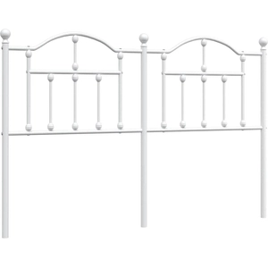 vidaXL Tête de lit métal blanc 150 cm pas cher