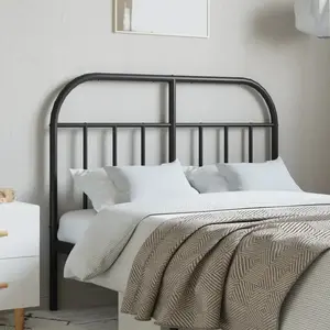 vidaXL Tête de lit métal noir 120 cm pas cher