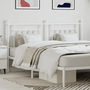 Comparateur de prix : vidaXL Tête de lit métal blanc 160 cm