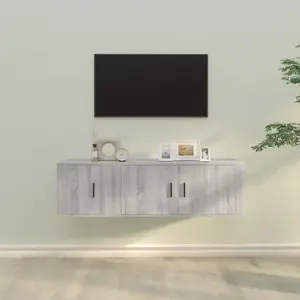 vidaXL Ensemble de meubles TV 2 pcs Sonoma gris Bois d'ingénierie pas cher