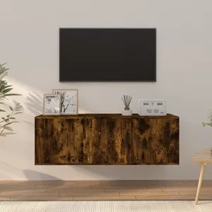 Comparateur de prix : vidaXL Ensemble de meubles TV 2 pcs Chêne fumé Bois d'ingénierie