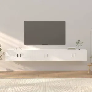Comparateur de prix : vidaXL Meubles TV muraux 3 pcs blanc 100x34,5x40 cm