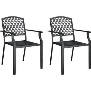 vidaXL Ensemble à manger de jardin 3 pcs anthracite acier pas cher