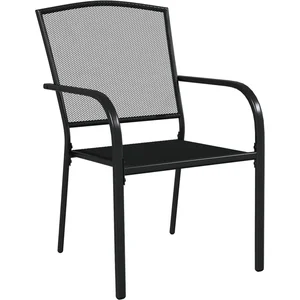 vidaXL Ensemble à manger de jardin 9 pcs anthracite acier pas cher