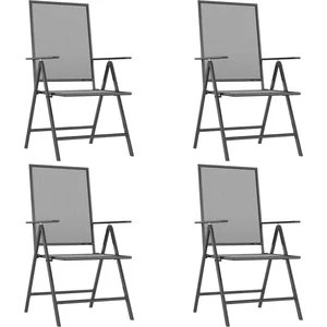 vidaXL Ensemble à manger de jardin 5 pcs anthracite acier pas cher