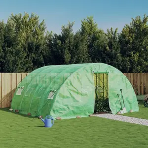 Comparateur de prix : vidaXL Serre avec cadre en acier vert 20 m² 5x4x2,3 m
