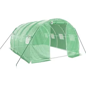 Comparateur de prix : vidaXL Serre avec cadre en acier vert 12 m² 4x3x2 m