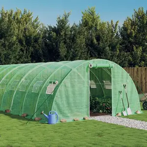 Comparateur de prix : vidaXL Serre avec cadre en acier vert 72 m² 18x4x2 m