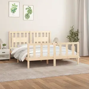 vidaXL Cadre de lit sans matelas bois massif de pin 160x200 cm pas cher