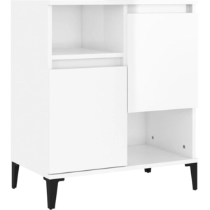 vidaXL Buffet Blanc brillant 60x35x70 cm Bois d'ingénierie pas cher
