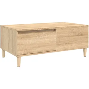 vidaXL Table basse Chêne sonoma 90x50x36,5 cm Bois d'ingénierie pas cher