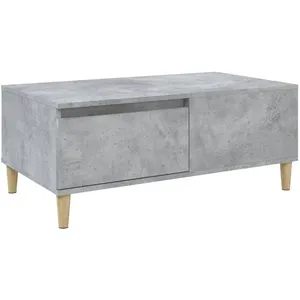 vidaXL Table basse Gris béton 90x50x36,5 cm Bois d'ingénierie pas cher
