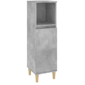 vidaXL Armoire de salle de bain gris béton 30x30x100 cm pas cher