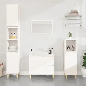 Comparateur de prix : vidaXL Armoire de salle de bain blanc 65x33x60 cm bois d'ingénierie