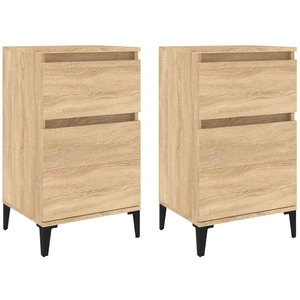 vidaXL Tables de chevet 2 pcs chêne sonoma 40x35x70 cm pas cher