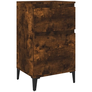 vidaXL Tables de chevet 2 pcs chêne fumé 40x35x70 cm pas cher