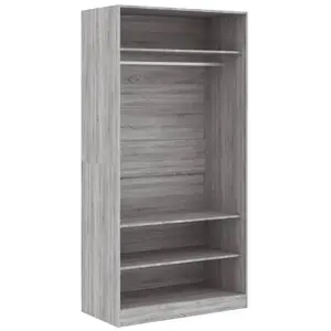 Comparateur de prix : vidaXL Garde-robe sonoma gris 100x50x200 cm bois d'ingénierie