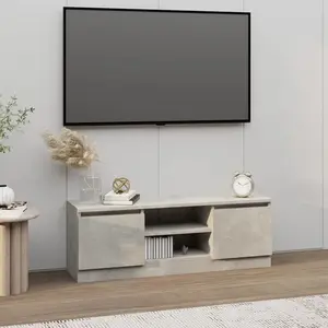 Comparateur de prix : vidaXL Meuble TV avec porte Gris béton 102x30x36 cm